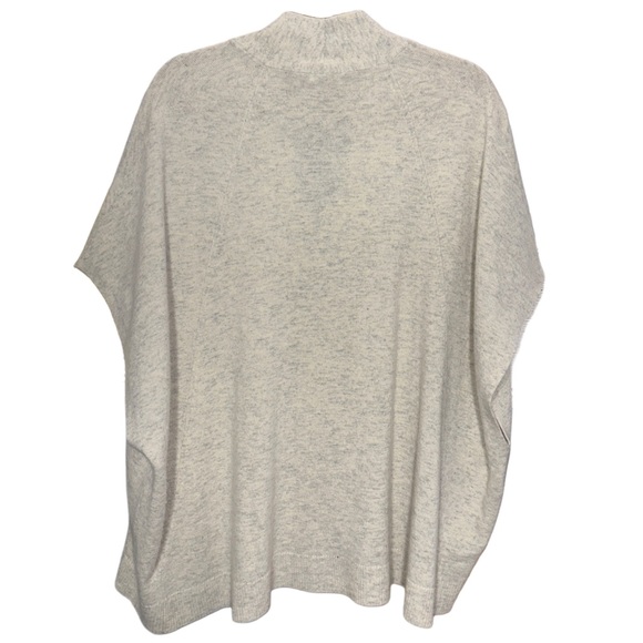 Size S Vince Oversized V-Neck Sweater Light Heather Wool Cashmere Blend - Picture 4 of 8